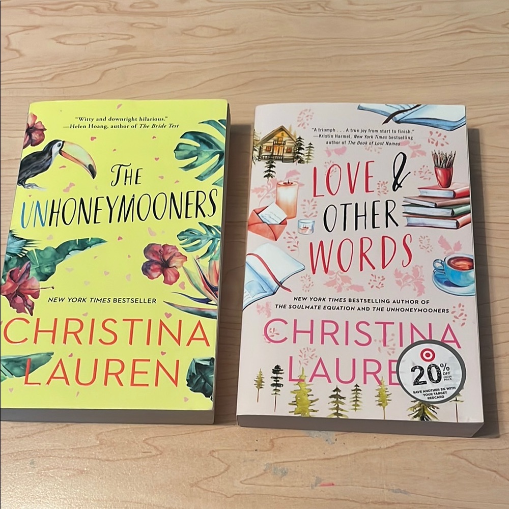 Christina Lauren Book Set - The Unhoneymooners & Love and Other Words